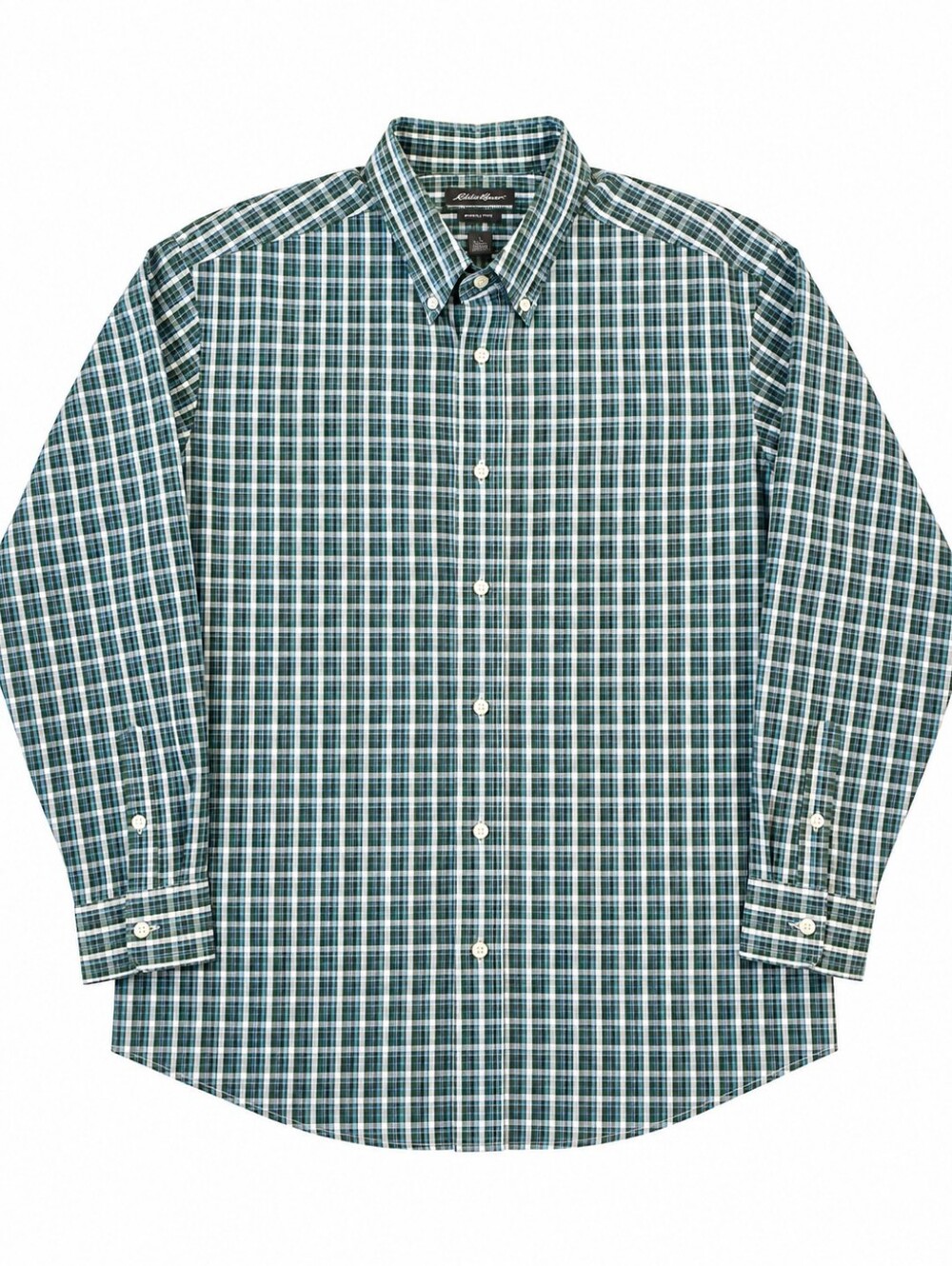 Eddie Bauer Men’s L Wrinkle Free Relaxed Fit Plaid Button Down Shirt